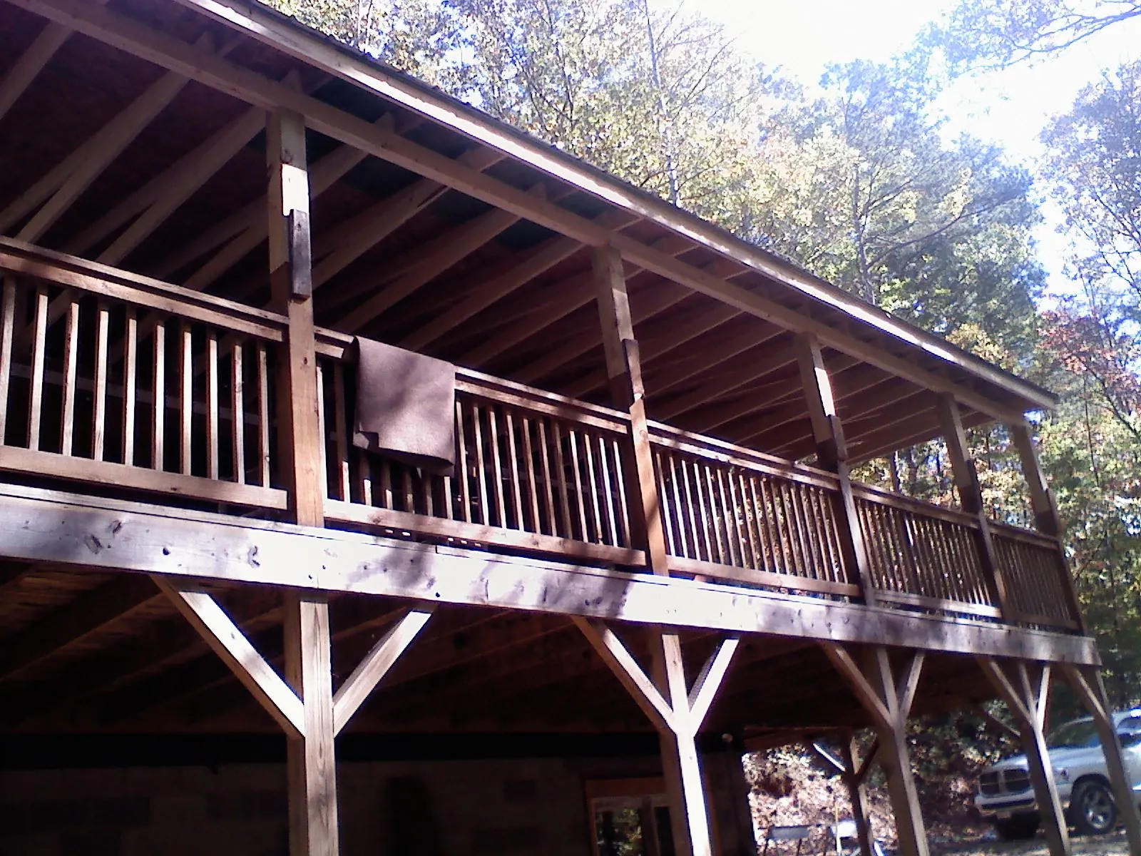 Timber framing under a new elevated porch and deck — Roof Leak Repair in Pembroke Pines by Roofing Brothers